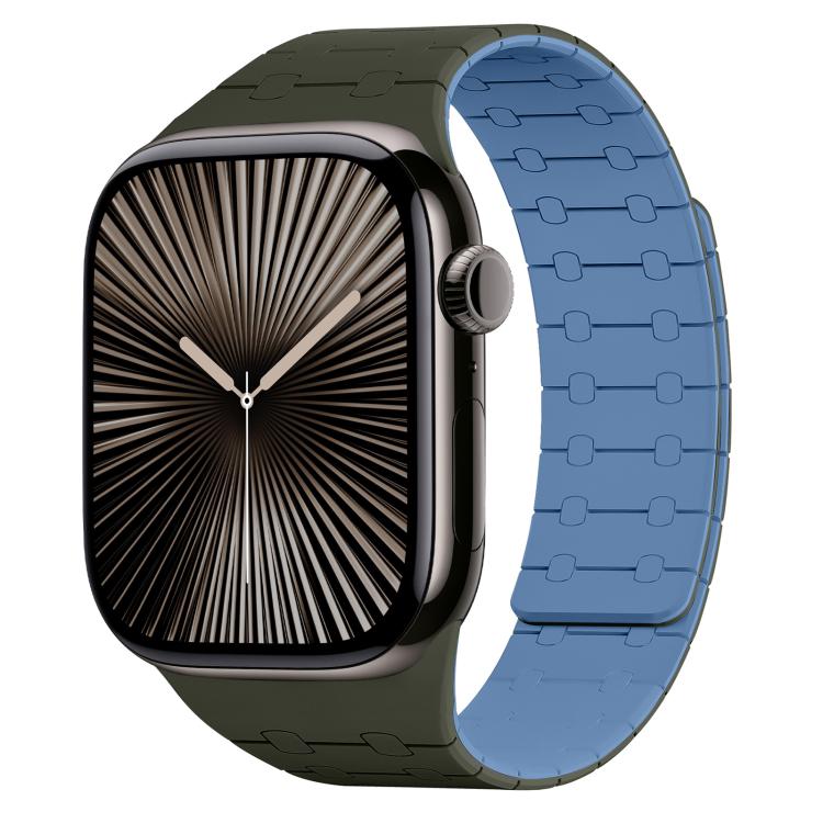 Cinturino per orologio magnetico in silicone xDfind con colori a contrasto, For Apple Watch 42 / 44 / 45 / 46 / 49mm, For Apple Watch 38 / 40 / 41 / S10 42mm