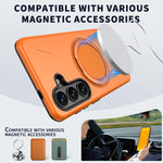 Supporto girevole in metallo, custodia ibrida per telefono MagSafe in TPU e PC., For Samsung Galaxy S26+ 5G, For Samsung Galaxy S26 Ultra 5G, For Samsung Galaxy S26 5G