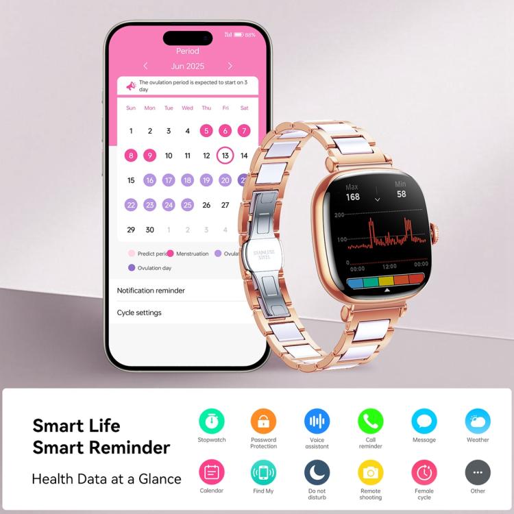 Smartwatch JOYROOM JR-FS1 Star Series con schermo AMOLED da 1,7 pollici e impermeabilità fino a 1 ATM.