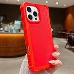 Custodia per telefono antiurto ibrida in TPU e PC a tinta unita., For iPhone 16 Pro Max, For iPhone 16 Pro, For iPhone 16 Plus, For iPhone 16
