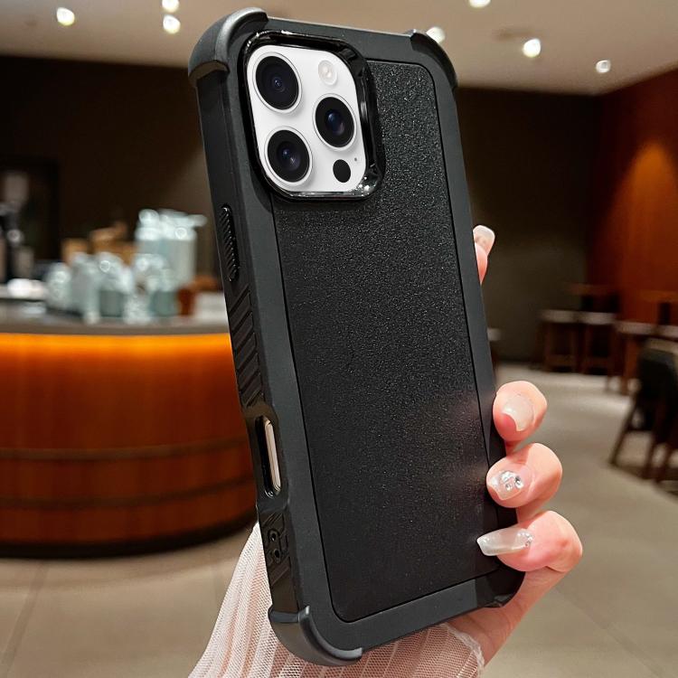 Custodia per telefono antiurto ibrida in TPU e PC a tinta unita., For iPhone 16 Pro Max, For iPhone 16 Pro, For iPhone 16 Plus, For iPhone 16