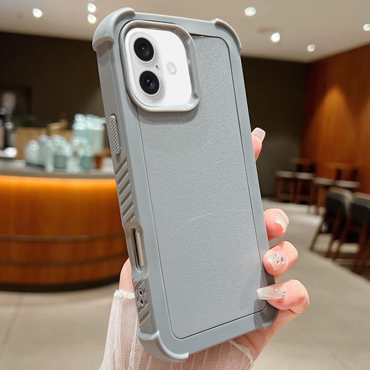 Custodia per telefono antiurto ibrida in TPU e PC a tinta unita., For iPhone 16 Pro Max, For iPhone 16 Pro, For iPhone 16 Plus, For iPhone 16