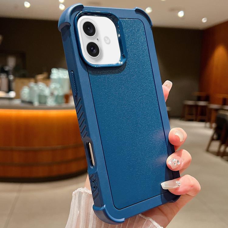 Custodia per telefono antiurto ibrida in TPU e PC a tinta unita., For iPhone 16 Pro Max, For iPhone 16 Pro, For iPhone 16 Plus, For iPhone 16