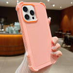 Custodia per telefono antiurto ibrida in TPU e PC a tinta unita., For iPhone 15 Pro Max, For iPhone 15 Pro, For iPhone 15 Plus, For iPhone 15