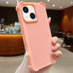 Custodia per telefono antiurto ibrida in TPU e PC a tinta unita., For iPhone 14 Plus, For iPhone 14, For iPhone 14 Pro, For iPhone 14 Pro Max