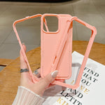 Custodia per telefono antiurto ibrida in TPU e PC a tinta unita., For iPhone 16 Pro Max, For iPhone 16 Pro, For iPhone 16 Plus, For iPhone 16