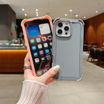 Custodia per telefono antiurto ibrida in TPU e PC a tinta unita., For iPhone 14 Plus, For iPhone 14, For iPhone 14 Pro, For iPhone 14 Pro Max