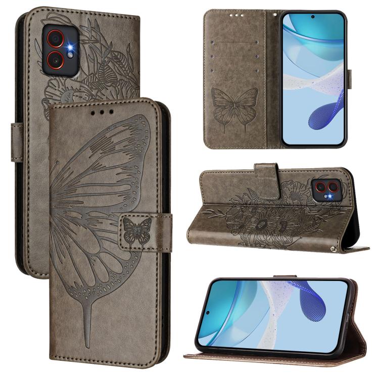 Custodia per telefono in pelle con farfalla in rilievo, For Samsung Galaxy XCover7 Pro