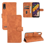 Tinta unita Skin Feel Fibbia magnetica Flip orizzontale Custodia in pelle PU con struttura in vitello con supporto e slot per schede e portafoglio, For LG K22, For OPPO  F17 Pro / A93 / Reno4 Lite, For Fujitsu F-42A / F-01L, For Motorola Moto G9 Plus