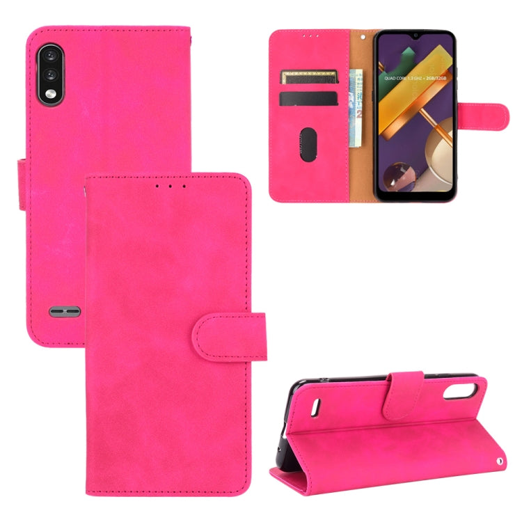 Tinta unita Skin Feel Fibbia magnetica Flip orizzontale Custodia in pelle PU con struttura in vitello con supporto e slot per schede e portafoglio, For LG K22, For OPPO  F17 Pro / A93 / Reno4 Lite, For Fujitsu F-42A / F-01L, For Motorola Moto G9 Plus