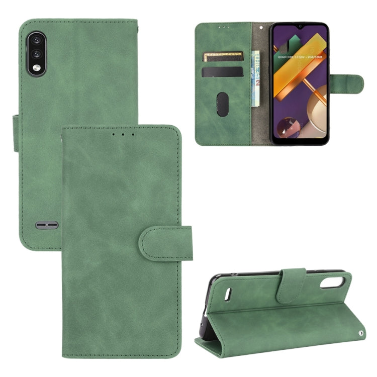 Tinta unita Skin Feel Fibbia magnetica Flip orizzontale Custodia in pelle PU con struttura in vitello con supporto e slot per schede e portafoglio, For LG K22, For OPPO  F17 Pro / A93 / Reno4 Lite, For Fujitsu F-42A / F-01L, For Motorola Moto G9 Plus
