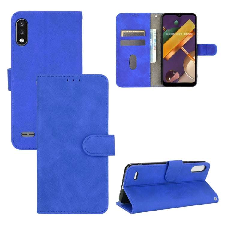 Tinta unita Skin Feel Fibbia magnetica Flip orizzontale Custodia in pelle PU con struttura in vitello con supporto e slot per schede e portafoglio, For LG K22, For OPPO  F17 Pro / A93 / Reno4 Lite, For Fujitsu F-42A / F-01L, For Motorola Moto G9 Plus