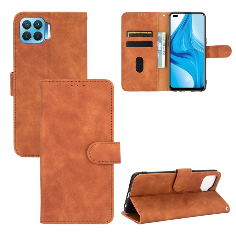 Tinta unita Skin Feel Fibbia magnetica Flip orizzontale Custodia in pelle PU con struttura in vitello con supporto e slot per schede e portafoglio, For LG K22, For OPPO  F17 Pro / A93 / Reno4 Lite, For Fujitsu F-42A / F-01L, For Motorola Moto G9 Plus