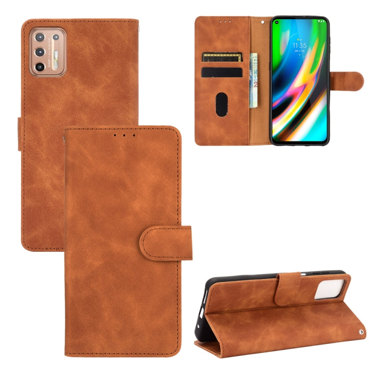 Tinta unita Skin Feel Fibbia magnetica Flip orizzontale Custodia in pelle PU con struttura in vitello con supporto e slot per schede e portafoglio, For LG K22, For OPPO  F17 Pro / A93 / Reno4 Lite, For Fujitsu F-42A / F-01L, For Motorola Moto G9 Plus