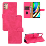 Tinta unita Skin Feel Fibbia magnetica Flip orizzontale Custodia in pelle PU con struttura in vitello con supporto e slot per schede e portafoglio, For LG K22, For OPPO  F17 Pro / A93 / Reno4 Lite, For Fujitsu F-42A / F-01L, For Motorola Moto G9 Plus