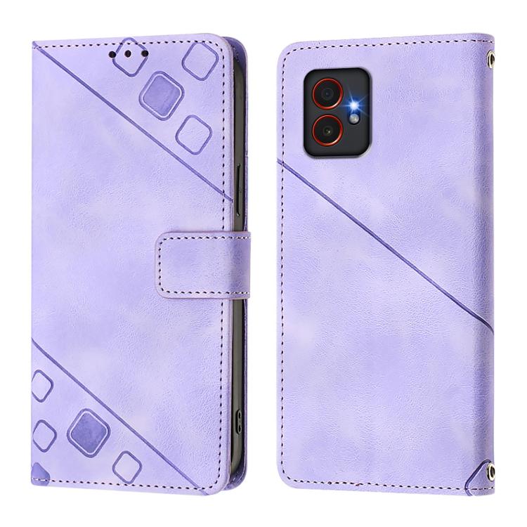 Custodia per telefono in similpelle goffrata con effetto pelle., For Samsung Galaxy XCover7 Pro