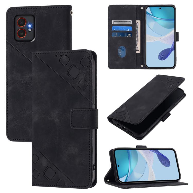 Custodia per telefono in similpelle goffrata con effetto pelle., For Samsung Galaxy XCover7 Pro