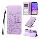 Portafoglio in pelle con protezione RFID e ciondolo a forma di cuore in rilievo con cane., For Galaxy A55 5G, For Galaxy A35 5G, For Galaxy A05, For Galaxy A05s