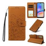 Portafoglio in pelle con protezione RFID e ciondolo a forma di cuore in rilievo con cane., For Galaxy A55 5G, For Galaxy A35 5G, For Galaxy A05, For Galaxy A05s