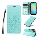 Portafoglio in pelle con protezione RFID e ciondolo a forma di cuore in rilievo con cane., For Galaxy A06 / A07, For Galaxy A56 5G, For Galaxy A36 5G, For Galaxy A15 4G / 5G