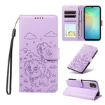 Portafoglio in pelle con protezione RFID e ciondolo a forma di cuore in rilievo con cane., For Galaxy A06 / A07, For Galaxy A56 5G, For Galaxy A36 5G, For Galaxy A15 4G / 5G