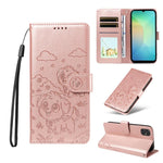 Portafoglio in pelle con protezione RFID e ciondolo a forma di cuore in rilievo con cane., For Galaxy A06 / A07, For Galaxy A56 5G, For Galaxy A36 5G, For Galaxy A15 4G / 5G