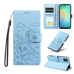 Portafoglio in pelle con protezione RFID e ciondolo a forma di cuore in rilievo con cane., For Galaxy A06 / A07, For Galaxy A56 5G, For Galaxy A36 5G, For Galaxy A15 4G / 5G