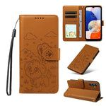 Portafoglio in pelle con protezione RFID e ciondolo a forma di cuore in rilievo con cane., For Galaxy A14 4G / 5G, For Galaxy A34 5G, For Galaxy A54 5G, For Galaxy A13 4G / 5G