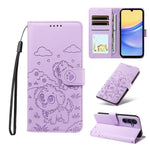 Portafoglio in pelle con protezione RFID e ciondolo a forma di cuore in rilievo con cane., For Galaxy A06 / A07, For Galaxy A56 5G, For Galaxy A36 5G, For Galaxy A15 4G / 5G