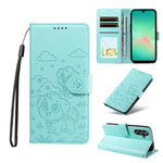 Portafoglio in pelle con protezione RFID e ciondolo a forma di cuore in rilievo con cane., For Galaxy A57 5G, For Galaxy A37 5G, For Galaxy A27 5G, For Galaxy A16 / A26 / A17