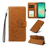 Portafoglio in pelle con protezione RFID e ciondolo a forma di cuore in rilievo con cane., For Galaxy A57 5G, For Galaxy A37 5G, For Galaxy A27 5G, For Galaxy A16 / A26 / A17