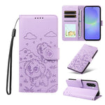 Portafoglio in pelle con protezione RFID e ciondolo a forma di cuore in rilievo con cane., For Galaxy A06 / A07, For Galaxy A56 5G, For Galaxy A36 5G, For Galaxy A15 4G / 5G