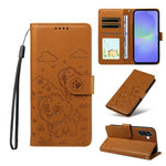 Portafoglio in pelle con protezione RFID e ciondolo a forma di cuore in rilievo con cane., For Galaxy A06 / A07, For Galaxy A56 5G, For Galaxy A36 5G, For Galaxy A15 4G / 5G