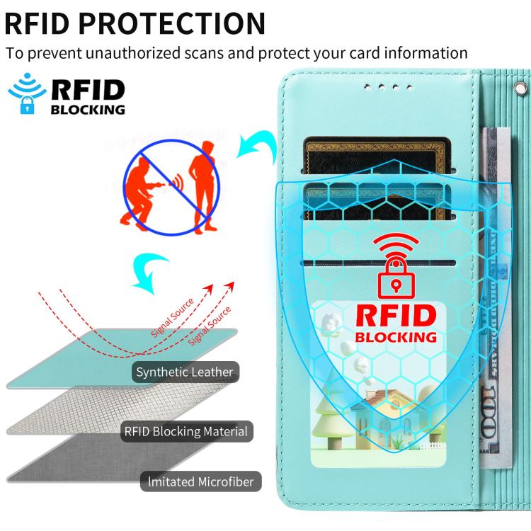 Portafoglio in pelle con protezione RFID e ciondolo a forma di cuore in rilievo con cane., For Galaxy A53 5G, For Galaxy A73 5G, For Galaxy A33 5G