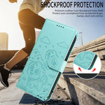 Portafoglio in pelle con protezione RFID e ciondolo a forma di cuore in rilievo con cane., For Galaxy A55 5G, For Galaxy A35 5G, For Galaxy A05, For Galaxy A05s