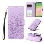 Portafoglio in pelle con protezione RFID e ciondolo a forma di cuore in rilievo con cane., For Galaxy A06 / A07, For Galaxy A56 5G, For Galaxy A36 5G, For Galaxy A15 4G / 5G