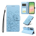 Portafoglio in pelle con protezione RFID e ciondolo a forma di cuore in rilievo con cane., For Galaxy A06 / A07, For Galaxy A56 5G, For Galaxy A36 5G, For Galaxy A15 4G / 5G