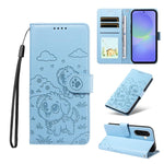 Portafoglio in pelle con protezione RFID e ciondolo a forma di cuore in rilievo con cane., For Galaxy A57 5G, For Galaxy A37 5G, For Galaxy A27 5G, For Galaxy A16 / A26 / A17