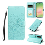 Portafoglio in pelle con protezione RFID e ciondolo a forma di cuore in rilievo con cane., For Galaxy A57 5G, For Galaxy A37 5G, For Galaxy A27 5G, For Galaxy A16 / A26 / A17