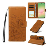 Portafoglio in pelle con protezione RFID e ciondolo a forma di cuore in rilievo con cane., For Galaxy A57 5G, For Galaxy A37 5G, For Galaxy A27 5G, For Galaxy A16 / A26 / A17