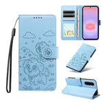 Portafoglio in pelle con protezione RFID e ciondolo a forma di cuore in rilievo con cane., For Galaxy A57 5G, For Galaxy A37 5G, For Galaxy A27 5G, For Galaxy A16 / A26 / A17