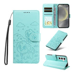 Portafoglio in pelle con protezione RFID e ciondolo a forma di cuore in rilievo con cane., For Galaxy S24 / S25 5G, For Galaxy S24+ / S25+ 5G, For Galaxy S25 Ultra 5G, For Galaxy S24 FE 5G