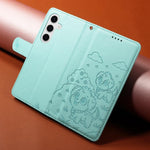 Portafoglio in pelle con protezione RFID e ciondolo a forma di cuore in rilievo con cane., For Galaxy S24 / S25 5G, For Galaxy S24+ / S25+ 5G, For Galaxy S25 Ultra 5G, For Galaxy S24 FE 5G