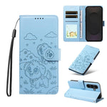 Portafoglio in pelle con protezione RFID e ciondolo a forma di cuore in rilievo con cane., For Galaxy S26 FE 5G, For Galaxy S26+ 5G, For Galaxy S25 FE 5G, For Galaxy S25 Edge 5G