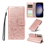 Portafoglio in pelle con protezione RFID e ciondolo a forma di cuore in rilievo con cane., For Galaxy S23 5G, For Galaxy S20 FE, For Galaxy S21 FE 5G