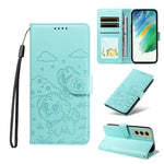 Portafoglio in pelle con protezione RFID e ciondolo a forma di cuore in rilievo con cane., For Galaxy S23 5G, For Galaxy S20 FE, For Galaxy S21 FE 5G