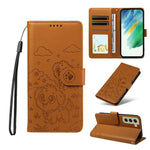 Portafoglio in pelle con protezione RFID e ciondolo a forma di cuore in rilievo con cane., For Galaxy S23 5G, For Galaxy S20 FE, For Galaxy S21 FE 5G