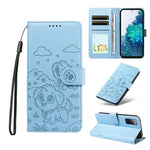 Portafoglio in pelle con protezione RFID e ciondolo a forma di cuore in rilievo con cane., For Galaxy S23 5G, For Galaxy S20 FE, For Galaxy S21 FE 5G