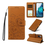 Portafoglio in pelle con protezione RFID e ciondolo a forma di cuore in rilievo con cane., For Galaxy S23 5G, For Galaxy S20 FE, For Galaxy S21 FE 5G