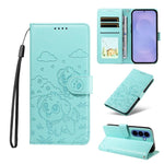 Portafoglio in pelle con protezione RFID e ciondolo a forma di cuore in rilievo con cane., For Galaxy S26 FE 5G, For Galaxy S26+ 5G, For Galaxy S25 FE 5G, For Galaxy S25 Edge 5G